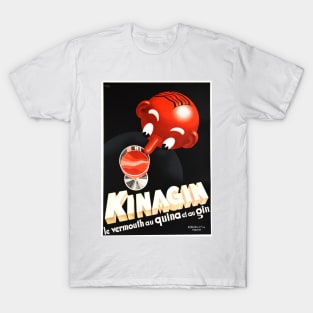 KINAGIN Liqueur Alcohol Advertisement by Art Deco Artist E. Patke Vintage T-Shirt